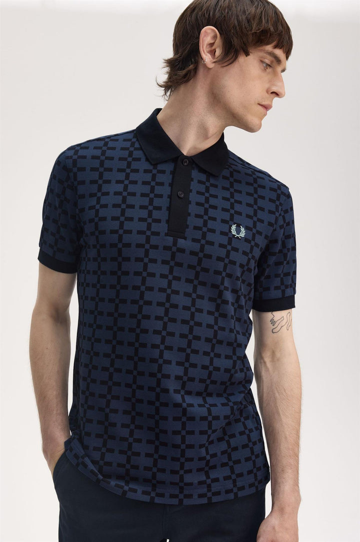 Jaquard polo t-shirt
