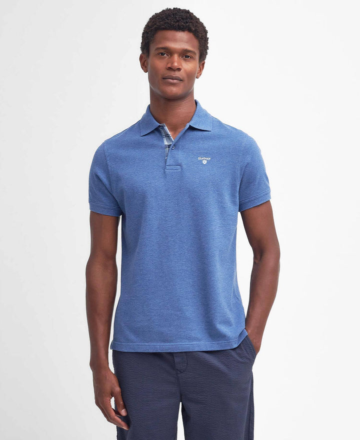 tartan pique polo shirt