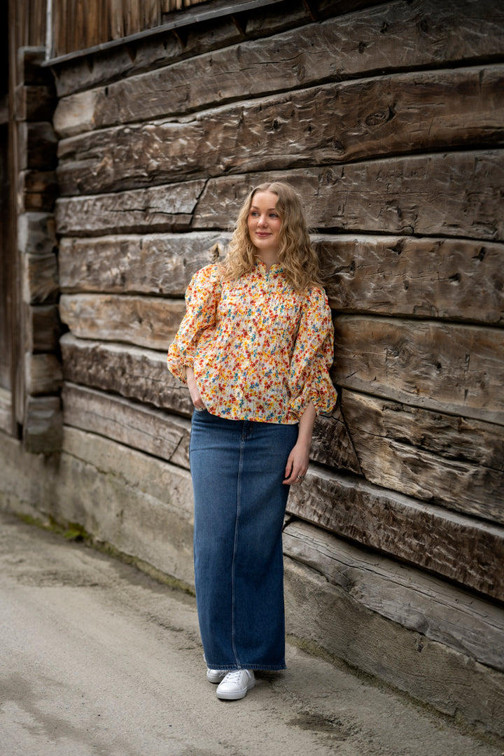 Striped Puffed Blouse