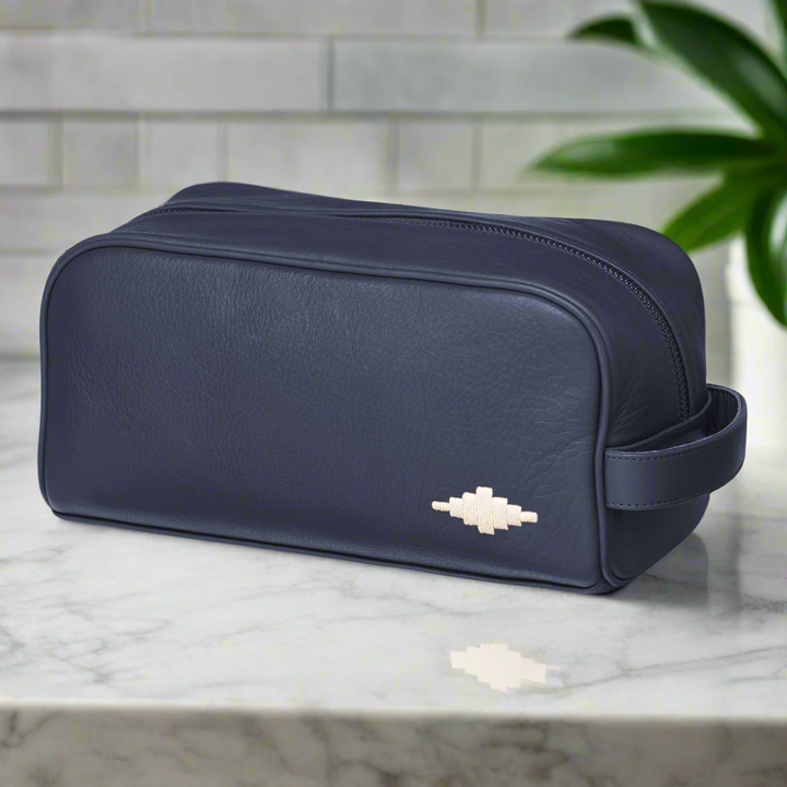 Pampeano Hombre washbag Navy leather
