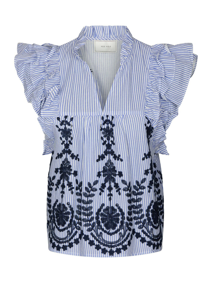 Jayla Stripe Embroidery Top