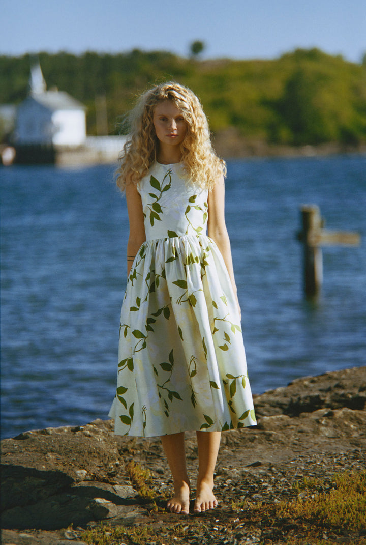 Taffeta Midi Dress