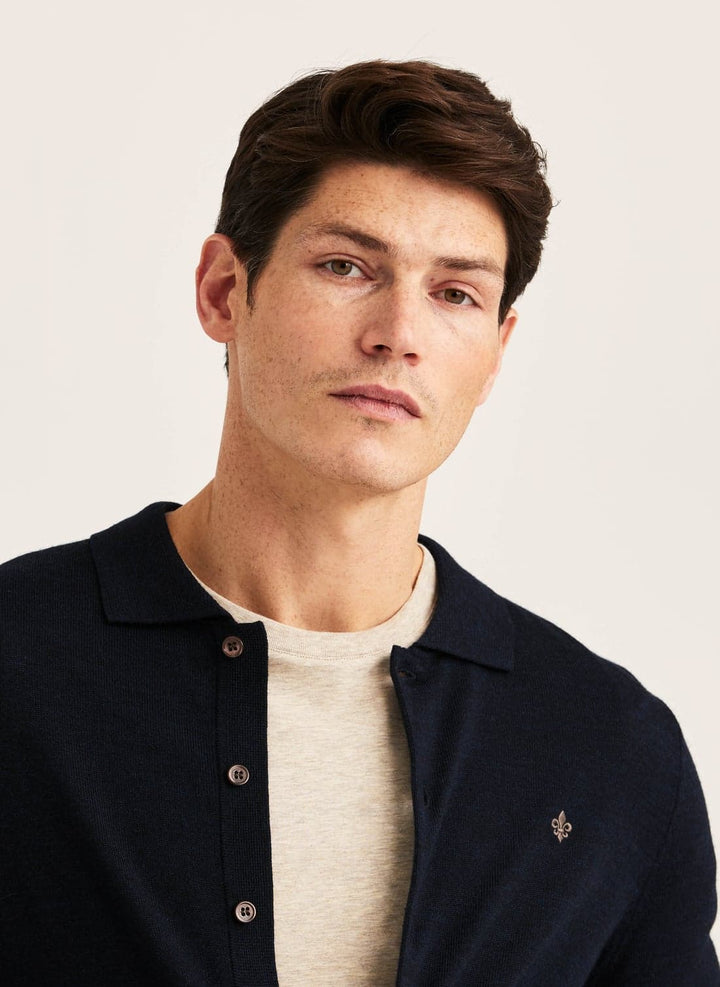 Merino shirt cardigan
