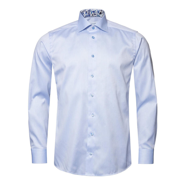 Signature Twill Shirt - Floral Contrast Details - slim