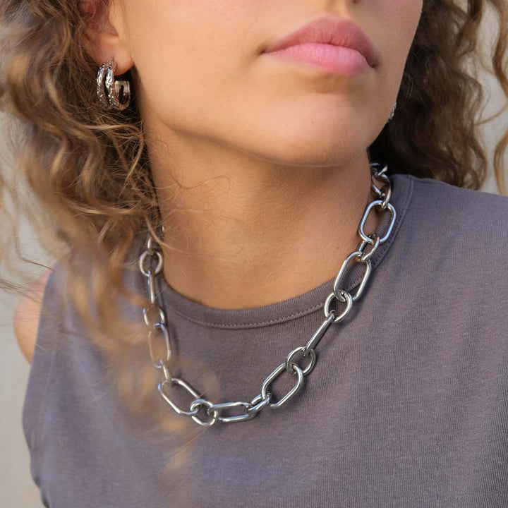Necklace 40,5cm big chain steel
