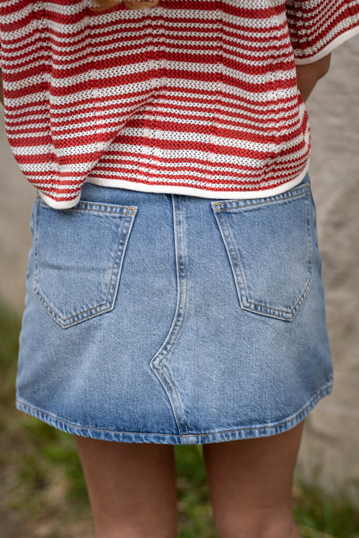 Denim mini skirt
