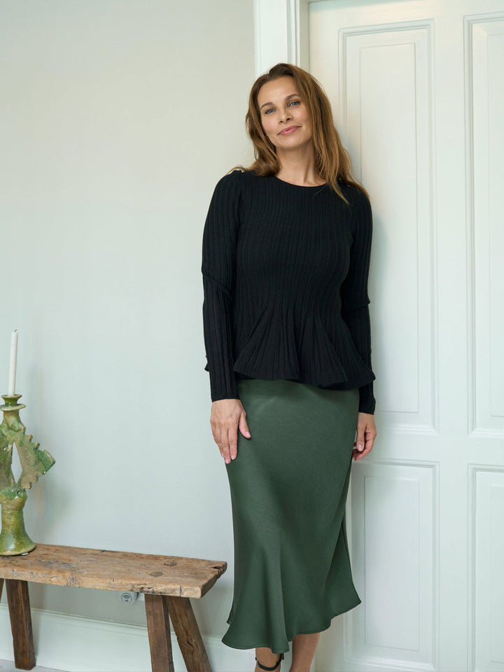 Wallina Peplum Knit Blouse