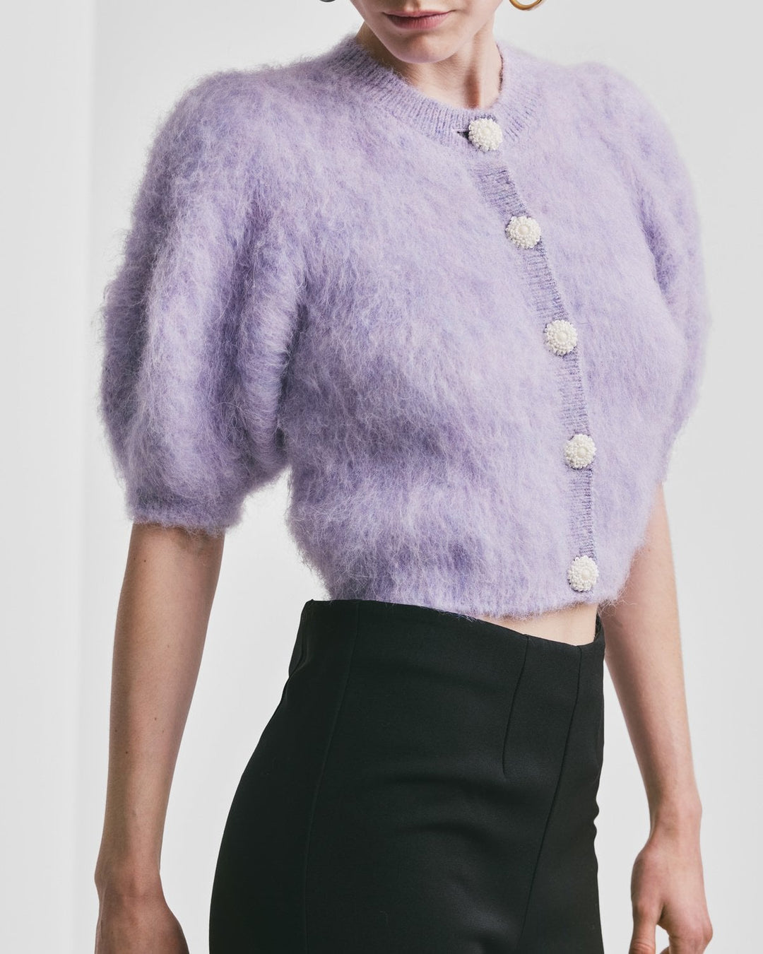 hairy knit jacket