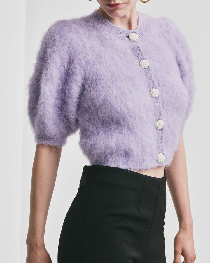 hairy knit jacket