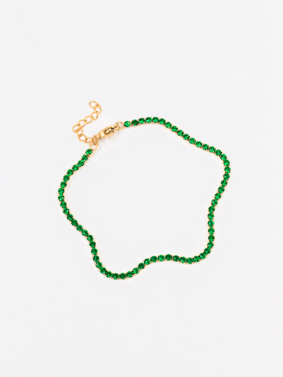 Who Is She Mini Diamond Bracelet Emerald