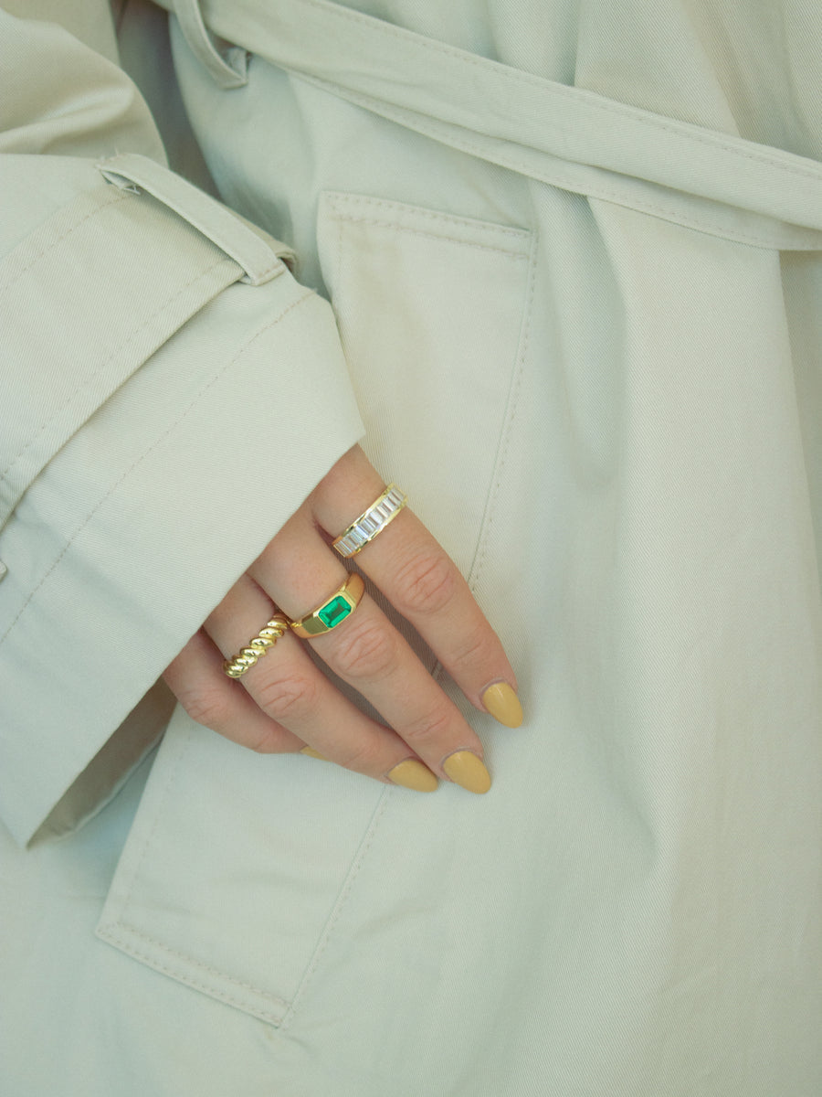 Who Is She Diamond Row Ring Gold