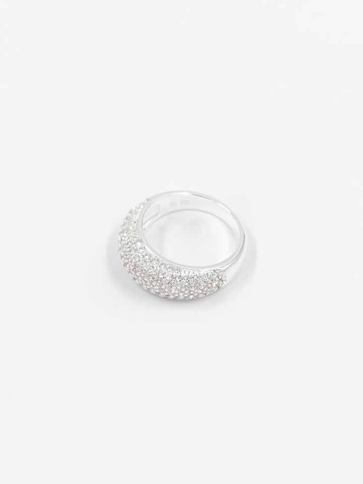 Who Is She Diamond Dome Ring Silver