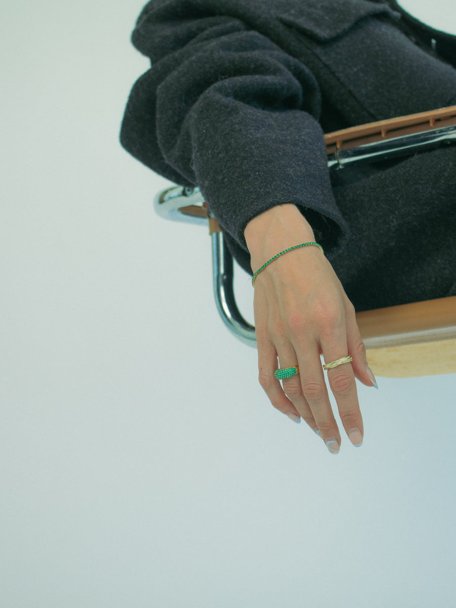 Who Is She Mini Diamond Bracelet Emerald